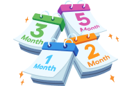Choose Pay in 1, 2, 3 or 5 month installments